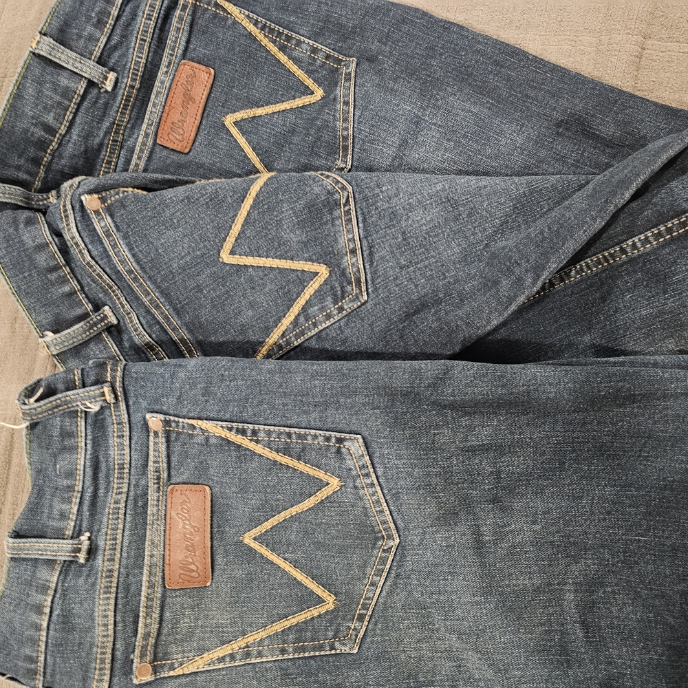 Two Pair 36x30 Wrangler Retro Men's Slim Straight Jeans